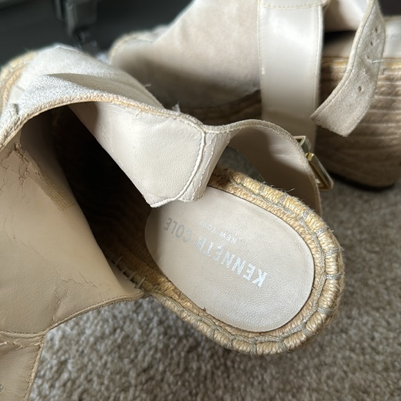 Kenneth Cole 7m platform heels suede top GUC very comfy - Picture 2 of 8